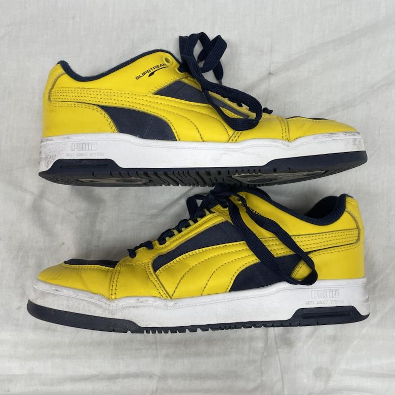 プーマ PUMA スニーカー スニーカー 387207-02 Slipstream Low Retro Teams Peacoat スリップストリーム ロウ レトロ チームス ピーコート 27.0cm 黄 / イエロー / yellow X 紺 / ネイビー / navy メンズ USED 古着 中古 50131384