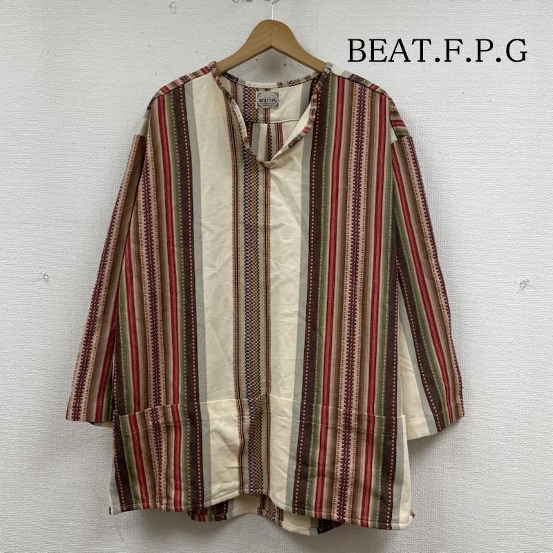 古着 USED カットソー 長袖 BEAT.F.P.G VACATION SHIRTS 被り シャツ 長袖 カットソー プルオーバー ストライプ マルチカラー XL ストライプ マルチカラー / マルチカラー / multicolor メンズ USED 古着 中古 50131423