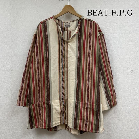 古着 USED カットソー 長袖 BEAT.F.P.G VACATION SHIRTS 被り シャツ 長袖 カットソー プルオーバー ストライプ マルチカラー XL ストライプ マルチカラー / マルチカラー / multicolor メンズ USED 古着 中古 50131423
