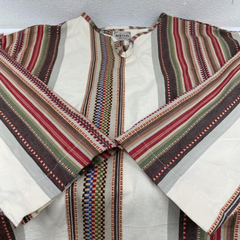 古着 USED カットソー 長袖 BEAT.F.P.G VACATION SHIRTS 被り シャツ 長袖 カットソー プルオーバー ストライプ マルチカラー XL ストライプ マルチカラー / マルチカラー / multicolor メンズ USED 古着 中古 50131423