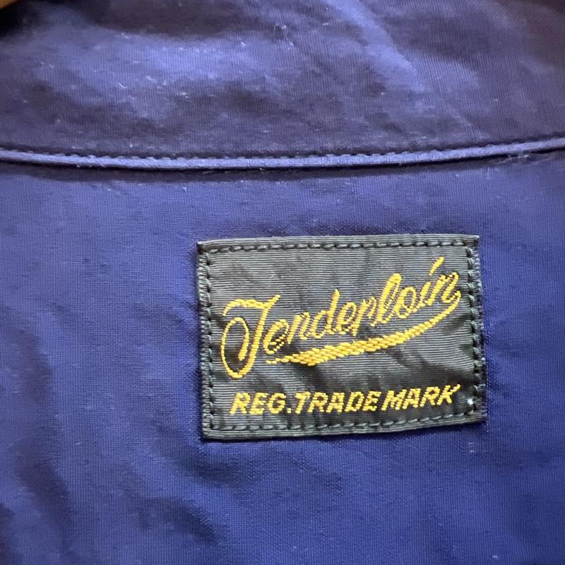 テンダーロイン TENDERLOIN シャツ、ブラウス 半袖 チェーン刺繡 レーヨン オープンカラーシャツ 開襟 XS 紺 / ネイビー / navy メンズ USED 古着 中古 50131490