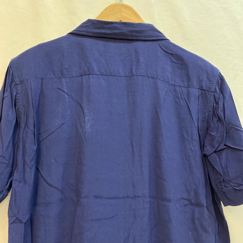 テンダーロイン TENDERLOIN シャツ、ブラウス 半袖 チェーン刺繡 レーヨン オープンカラーシャツ 開襟 XS 紺 / ネイビー / navy メンズ USED 古着 中古 50131490