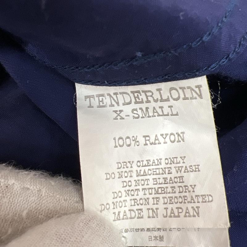 テンダーロイン TENDERLOIN シャツ、ブラウス 半袖 チェーン刺繡 レーヨン オープンカラーシャツ 開襟 XS 紺 / ネイビー / navy メンズ USED 古着 中古 50131490