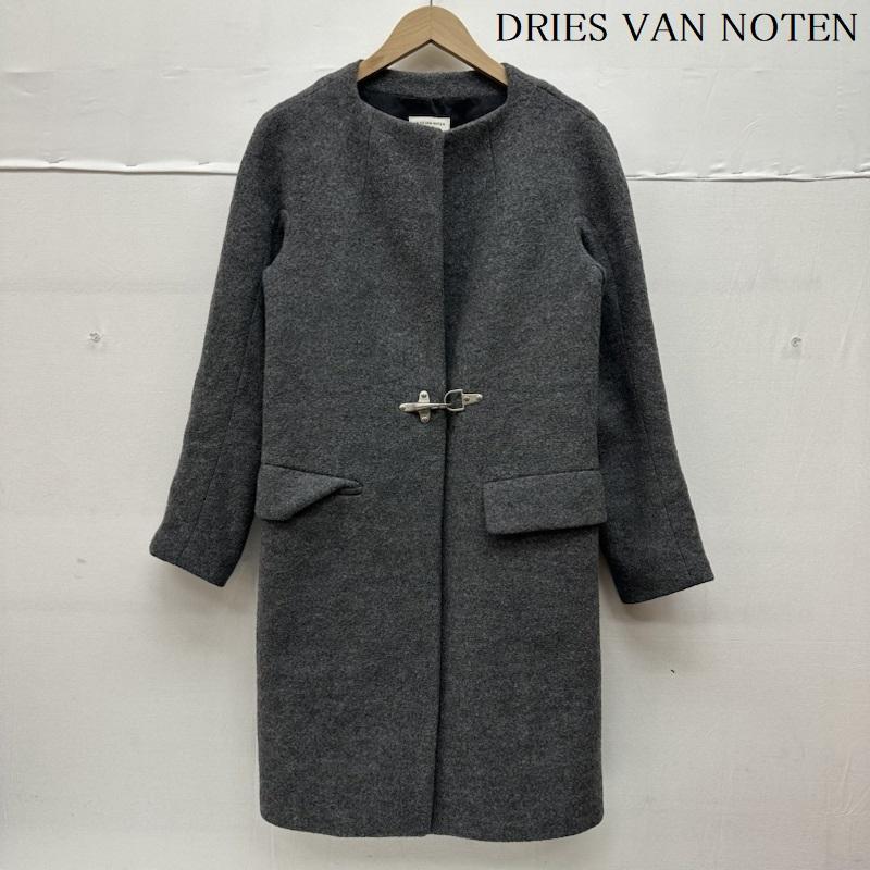 ドリスヴァンノッテン DRIES VAN NOTEN コート コート一般 ノーカラー ファイヤーマン ウール ロング コート 36 灰 / グレー / gray レディース USED 古着 中古 50131511