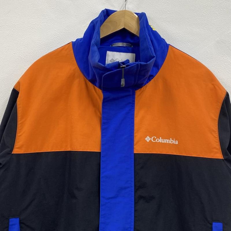 コロンビア Columbia ジャケット、上着 ジャンパー、ブルゾン RYAN STREAM JACKET オムニシールド 中綿 マウンテン ナイロンジャケット PM5725 L ロゴ、文字 黒 / ブラック / black X 青 / ブルー / blue X 橙 / オレンジ / orange メンズ USED 古着 中古 50131638