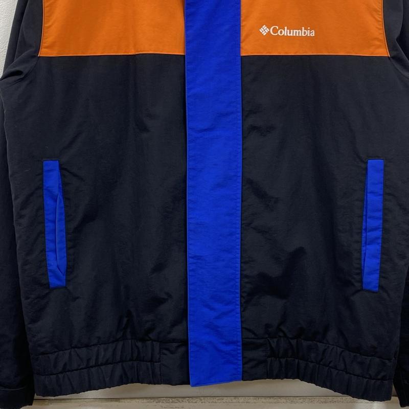 コロンビア Columbia ジャケット、上着 ジャンパー、ブルゾン RYAN STREAM JACKET オムニシールド 中綿 マウンテン ナイロンジャケット PM5725 L ロゴ、文字 黒 / ブラック / black X 青 / ブルー / blue X 橙 / オレンジ / orange メンズ USED 古着 中古 50131638