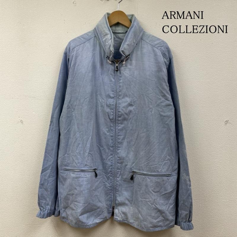 アルマーニコレッツォーニ ARMANI COLLEZIONI ジャケット、上着 ジャンパー、ブルゾン パッカブル ジャケット フルジップ ダブルジップ ブルゾン フード収納 50 無地 水色 / ライトブルー / メンズ USED 古着 中古 50131674