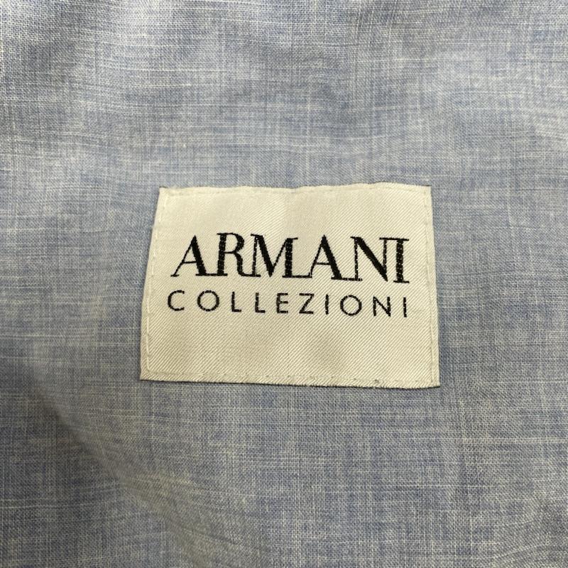 アルマーニコレッツォーニ ARMANI COLLEZIONI ジャケット、上着 ジャンパー、ブルゾン パッカブル ジャケット フルジップ ダブルジップ ブルゾン フード収納 50 無地 水色 / ライトブルー / メンズ USED 古着 中古 50131674