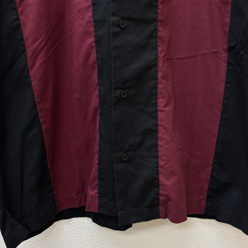 古着 USED シャツ、ブラウス 半袖 PORT AUTHORITY ポートオーソリティ Al Aska Shriners ビッグサイズ オープンカラー ボックス 半袖 シャツ XL 黒 / ブラック / black X えんじ / ワインレッド / dark red メンズ USED 古着 中古 50131704
