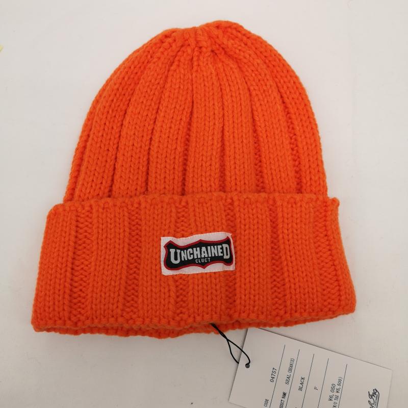 クラクト CLUCT 帽子 ニット帽 04757 SEAL BEANIE ビーニー ニット キャップ - 橙 / オレンジ / orange メンズ USED 古着 中古 50131781