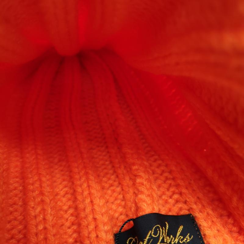 クラクト CLUCT 帽子 ニット帽 04757 SEAL BEANIE ビーニー ニット キャップ - 橙 / オレンジ / orange メンズ USED 古着 中古 50131781