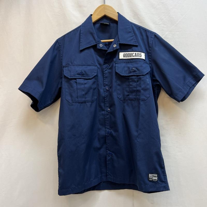 ギャラリー1950 Gallery1950 シャツ、ブラウス 半袖 スカル プリント ワークシャツ M 紺 / ネイビー / navy メンズ USED 古着 中古 50131799