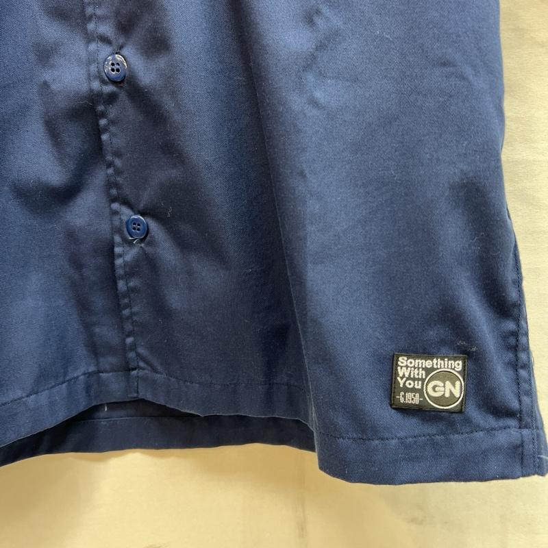 ギャラリー1950 Gallery1950 シャツ、ブラウス 半袖 スカル プリント ワークシャツ M 紺 / ネイビー / navy メンズ USED 古着 中古 50131799