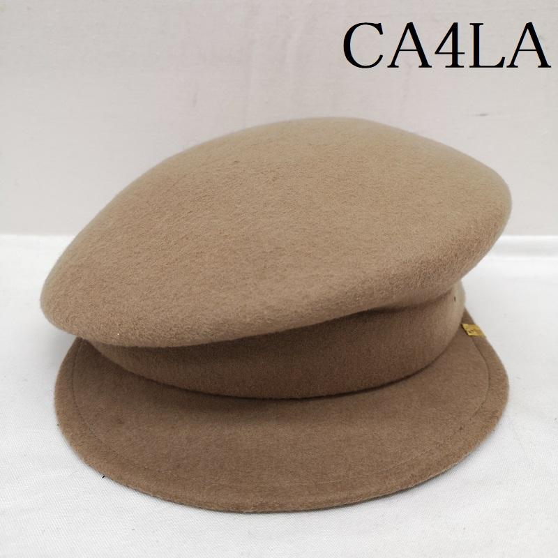 カシラ CA4LA 帽子 ハンチング SOMEWHERE F3 SIN01104 ウール キャスケット - ベージュ / ベージュ / beige レディース USED 古着 中古 50131861