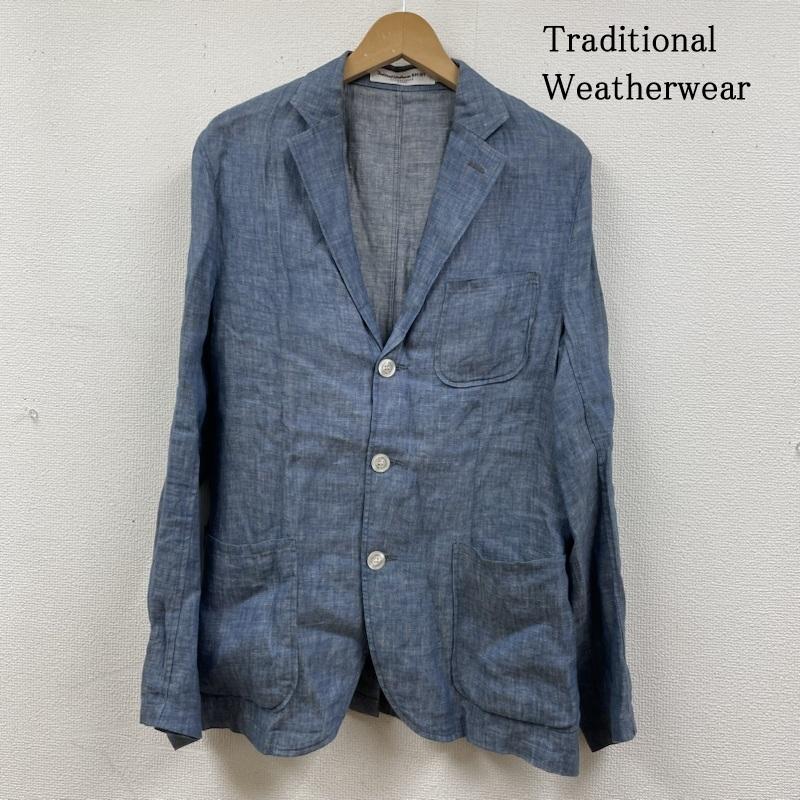 トラディショナルウェザーウェア Traditional Weatherwear ジャケット、上着 ジャケット、ブレザー カジュアル テーラード ジャケット シャツ ブルゾン 薄手 3B リネン M 無地 インディゴ / インディゴ / Indigo メンズ USED 古着 中古 50131918