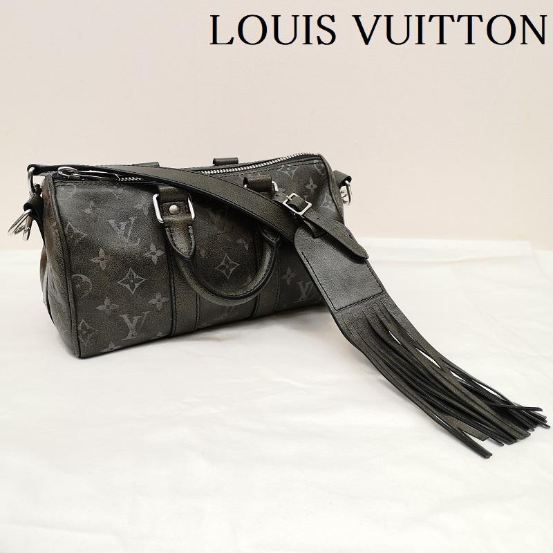 ルイヴィトン LOUIS VUITTON ショルダーバッグ ショルダーバッグ 2024年モデル ブラッシュド モノグラム キーポル バンドリエール 25 M11595 ボストンバッグ REID - 黒 / ブラック / black メンズ USED 古着 中古 50131964