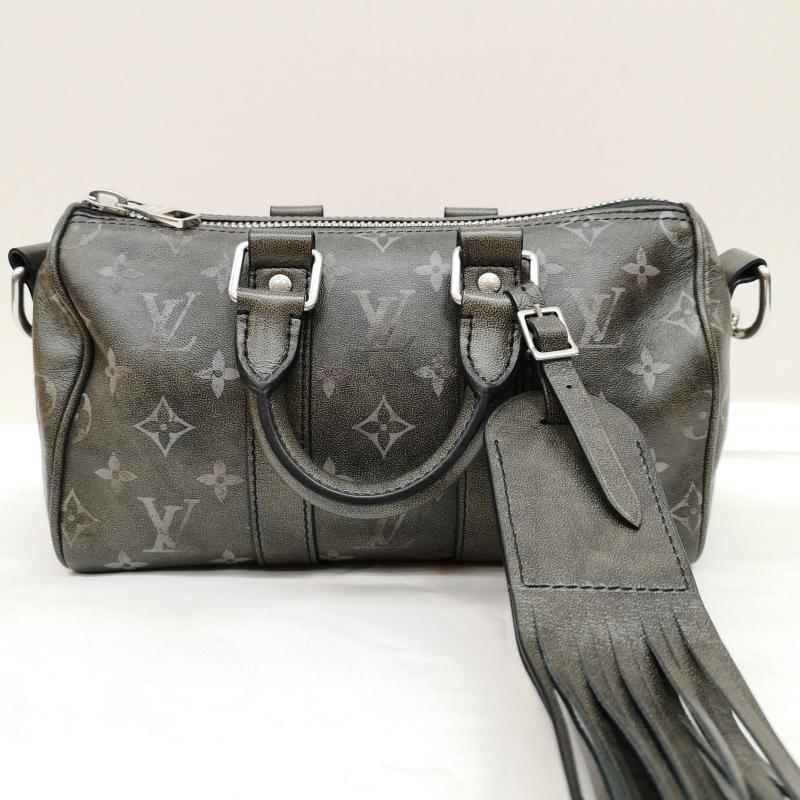 ルイヴィトン LOUIS VUITTON ショルダーバッグ ショルダーバッグ 2024年モデル ブラッシュド モノグラム キーポル バンドリエール 25 M11595 ボストンバッグ REID - 黒 / ブラック / black メンズ USED 古着 中古 50131964