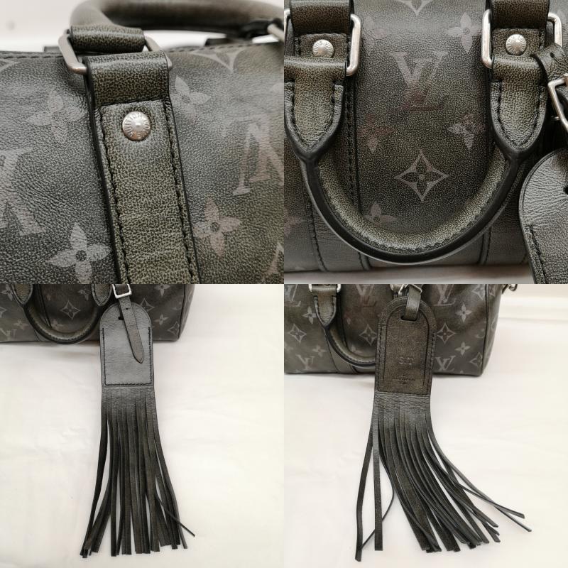 ルイヴィトン LOUIS VUITTON ショルダーバッグ ショルダーバッグ 2024年モデル ブラッシュド モノグラム キーポル バンドリエール 25 M11595 ボストンバッグ REID - 黒 / ブラック / black メンズ USED 古着 中古 50131964