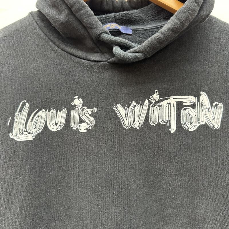 ルイヴィトン LOUIS VUITTON パーカー 長袖 22SS Amen Break RM221 IHN HMY78W グラフィック ロゴ プルオーバー パーカー M 黒 / ブラック / black メンズ USED 古着 中古 50131968