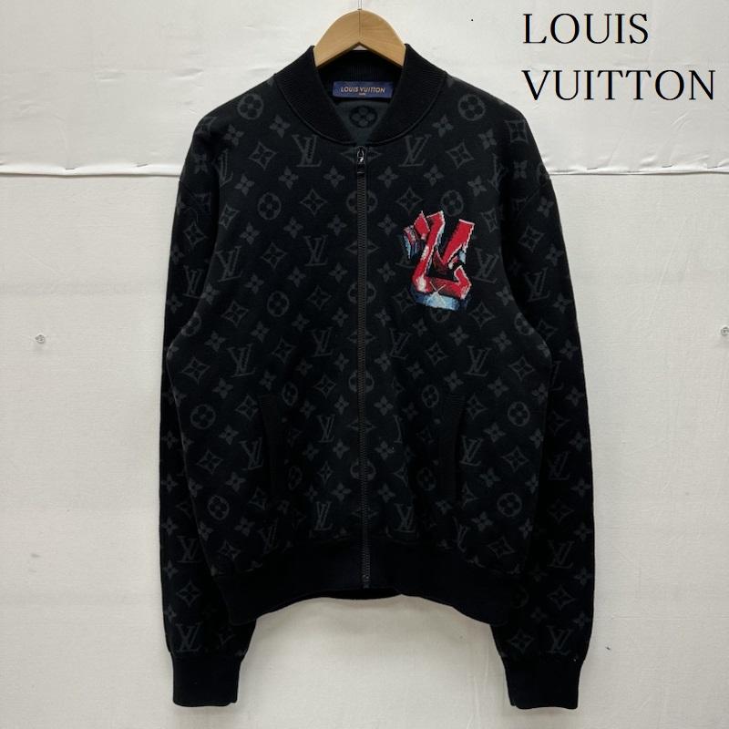 ルイヴィトン LOUIS VUITTON ジャケット、上着 ジャンパー、ブルゾン 22AW LV グラフィティ モノグラム ニット ジップ ブルゾン RM222M JL4 HNN22W S 黒 / ブラック / black メンズ USED 古着 中古 50131991