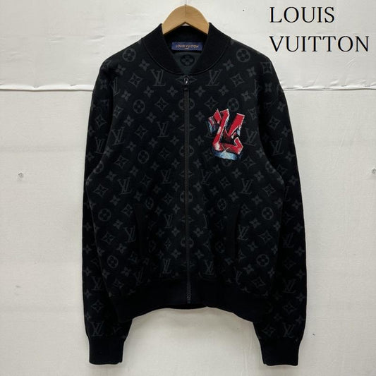 ルイヴィトン LOUIS VUITTON ジャケット、上着 ジャンパー、ブルゾン 22AW LV グラフィティ モノグラム ニット ジップ ブルゾン RM222M JL4 HNN22W S 黒 / ブラック / black メンズ USED 古着 中古 50131991