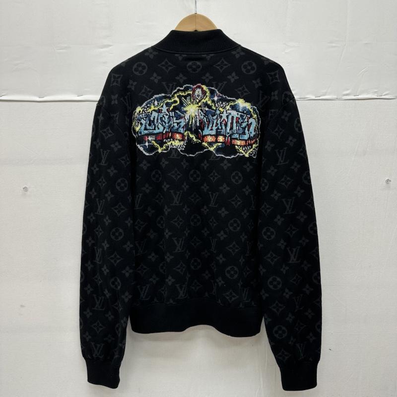 ルイヴィトン LOUIS VUITTON ジャケット、上着 ジャンパー、ブルゾン 22AW LV グラフィティ モノグラム ニット ジップ ブルゾン RM222M JL4 HNN22W S 黒 / ブラック / black メンズ USED 古着 中古 50131991