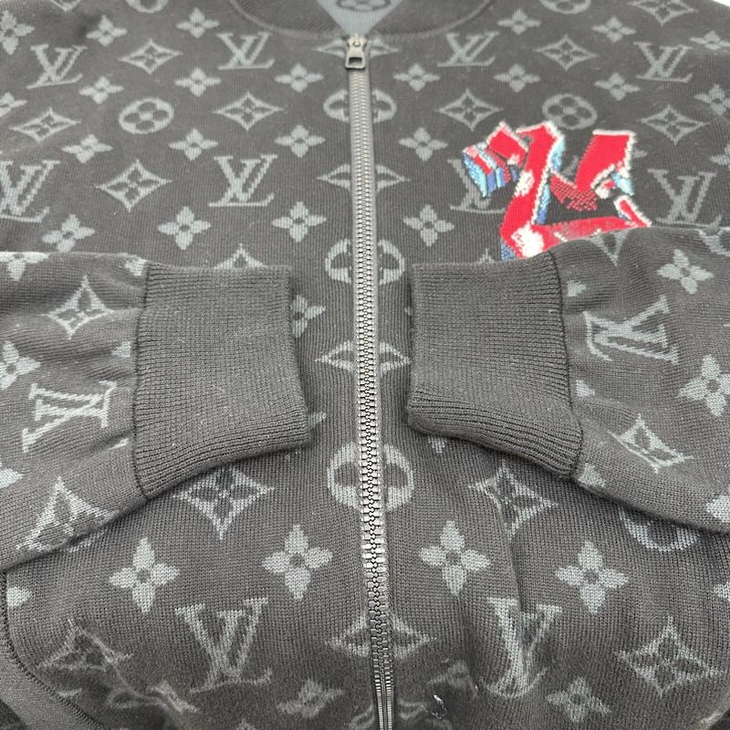 ルイヴィトン LOUIS VUITTON ジャケット、上着 ジャンパー、ブルゾン 22AW LV グラフィティ モノグラム ニット ジップ ブルゾン RM222M JL4 HNN22W S 黒 / ブラック / black メンズ USED 古着 中古 50131991