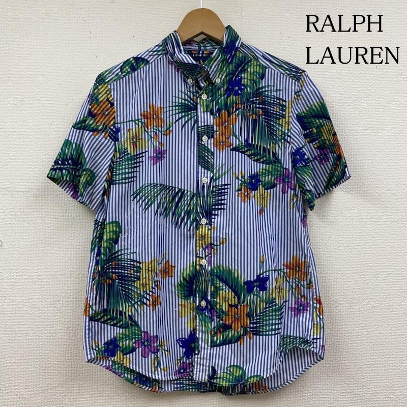 ラルフローレン RALPHLAUREN シャツ、ブラウス 半袖 キッズ ストライプ ボタニカル柄 半袖 シアサッカー ボタンダウン シャツ 子供服 サイズL 14-16 L ストライプ X 花柄 X 総柄 マルチカラー / マルチカラー / multicolor ボーイズ USED 古着 中古 50132016