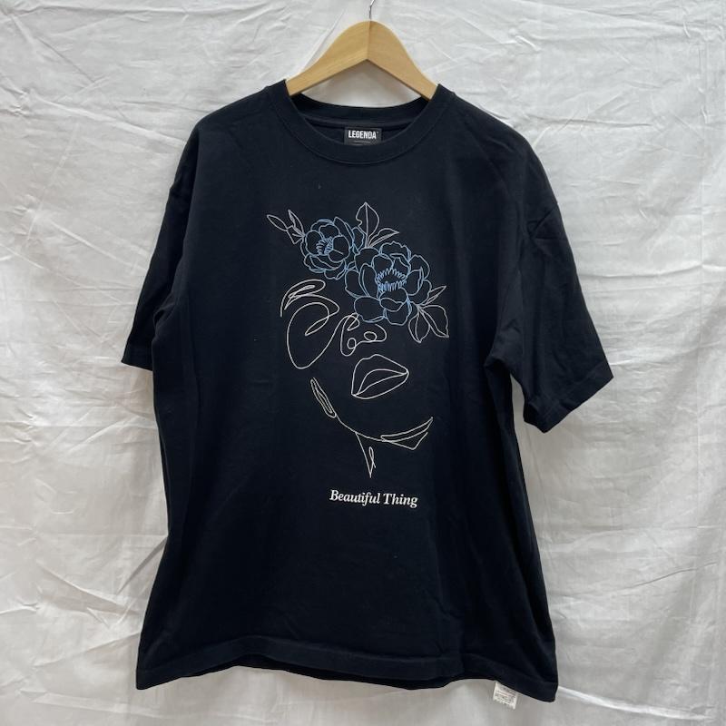 レジェンダ LEGENDA Tシャツ 半袖 LEC1157 Beautiful Things Line Art Embroidery コットン 刺繡 FREE 黒 / ブラック / black メンズ USED 古着 中古 50132101