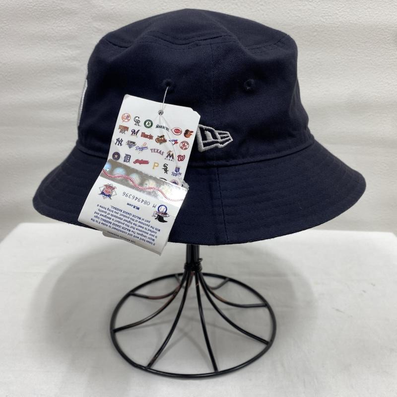 ニューエラ NEW ERA 帽子 ハット リバーシブル MLB Reversible Hat ニューヨーク・ヤンキース バケットハット 14109580 - ストライプ X ロゴ、文字 X 刺繍 紺 / ネイビー / navy メンズ USED 古着 中古 50132194