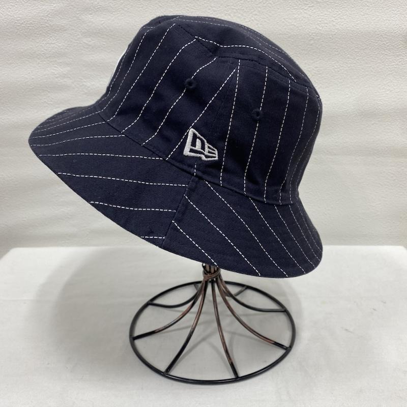 ニューエラ NEW ERA 帽子 ハット リバーシブル MLB Reversible Hat ニューヨーク・ヤンキース バケットハット 14109580 - ストライプ X ロゴ、文字 X 刺繍 紺 / ネイビー / navy メンズ USED 古着 中古 50132194