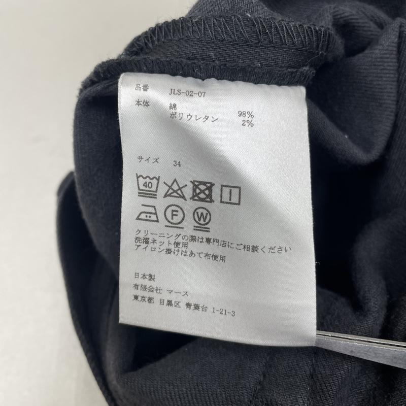 ジョンローレンスサリバン JOHN LAWRENCE SULLIVAN パンツ デニム、ジーンズ テーパード リジット デニム パンツ ジップフライ JLS-02-07 34 ロゴ、文字 黒 / ブラック / black メンズ USED 古着 中古 50132220