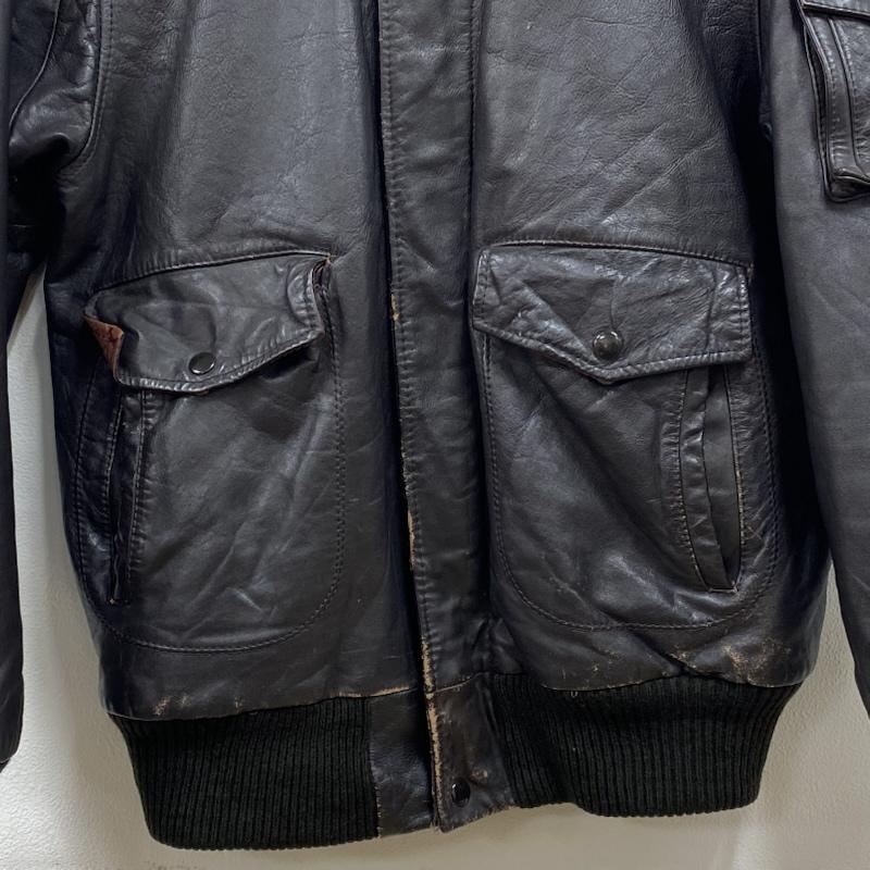 ヴィンテージ VINTAGE ジャケット、上着 フライトジャケット PACK-IN レザー フライトジャケット A-2 ボア ボマー 674SM ミリタリー 38 茶 / ブラウン / brown メンズ USED 古着 中古 50132225