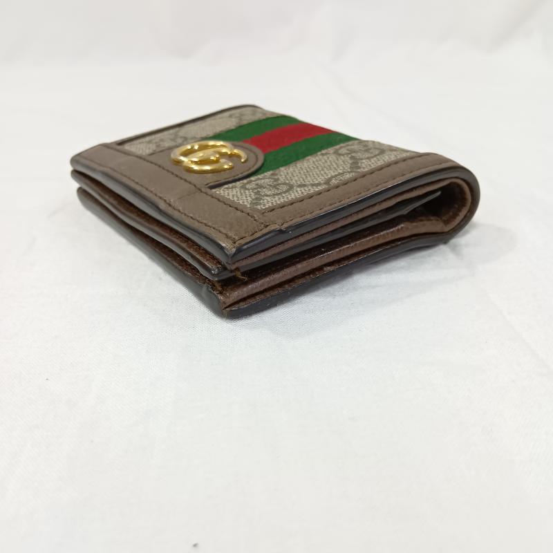 グッチ GUCCI 財布 二つ折り GUCCI グッチ オフィディア GGパターン GGスプリーム GGマーモント ダブルG 2つ折り財布 ミニウォレット 523155 493075 無地 X 総柄 X ロゴ、文字 茶 / ブラウン / brown X 赤 / レッド / red X 緑 / グリーン / green レディース USED 古着 中古 50132259