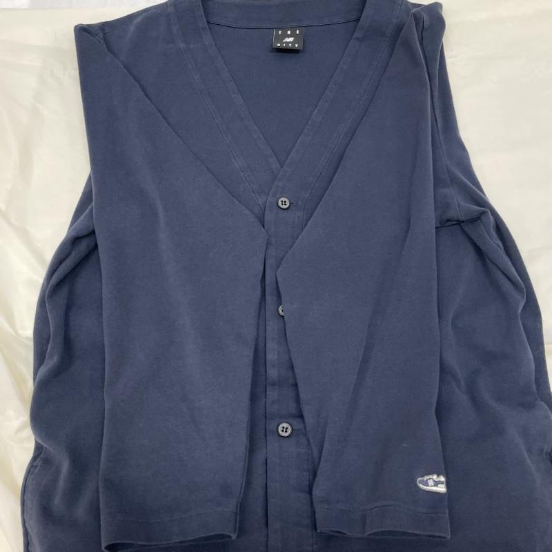 ニューバランス New Balance カーディガン 長袖 JMTL1922 THE CITY シューズパッチ テック カーデ ネイビー XL 紺 / ネイビー / navy メンズ USED 古着 中古 50132287