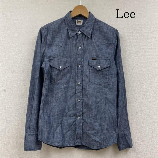 リー Lee シャツ、ブラウス 長袖 シャンブレー ウエスタン デニム シャツ ダンガリー スナップボタン LT0632 S 無地 インディゴ / インディゴ / Indigo メンズ USED 古着 中古 50132296