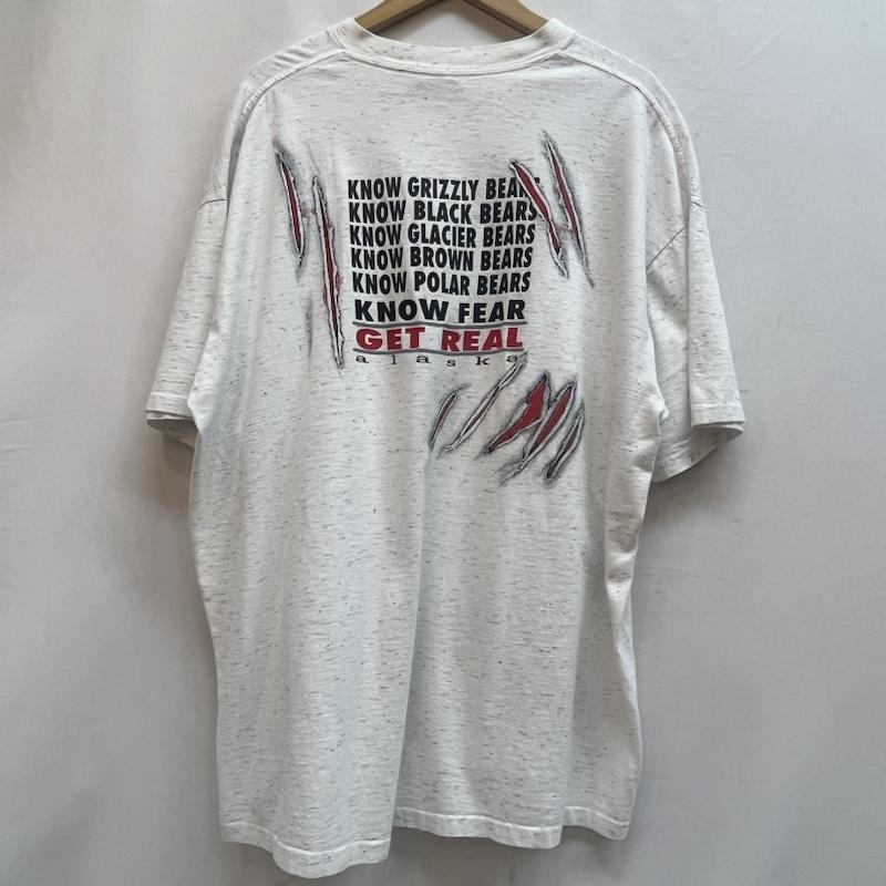 ヴィンテージ VINTAGE Tシャツ 半袖 90s USA製 NO FEAR アラスカ グリズリー ベアー Tシャツ シングルステッチ XXL 白 / ホワイト / white メンズ USED 古着 中古 50132350