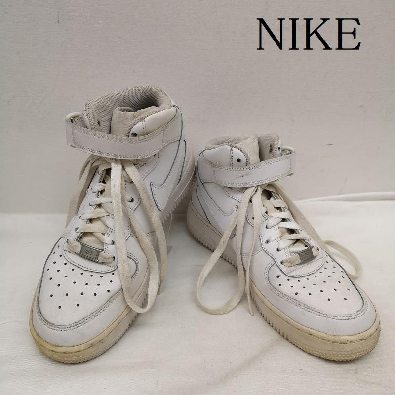 ナイキ NIKE スニーカー スニーカー AIR FORCE 1 MID エア フォース1 ミッド 314195-113 24.0cm 白 / ホワイト / white レディース USED 古着 中古 50132386