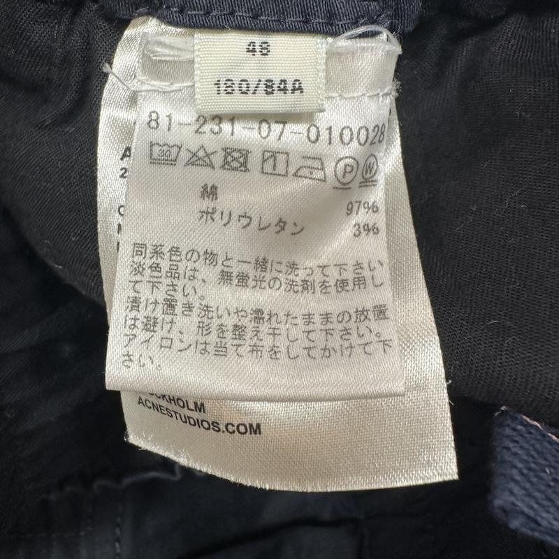 アクネストゥディオズ Acne Studios パンツ ワークパンツ、ペインターパンツ AVLIN PSS18 イージーパンツ 81-231-07-010028 2018SS 48 紺 / ネイビー / navy メンズ USED 古着 中古 50132441