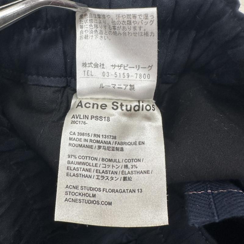 アクネストゥディオズ Acne Studios パンツ ワークパンツ、ペインターパンツ AVLIN PSS18 イージーパンツ 81-231-07-010028 2018SS 48 紺 / ネイビー / navy メンズ USED 古着 中古 50132441