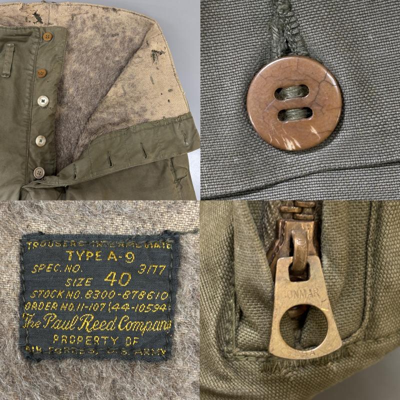 古着 USED ボトムス ボトムス The Paul Reed 40年代 ビンテージ A-9 CONMAR ZIP アルパカライナー ミリタリー フライト パンツ 40 メンズ USED 古着 中古 50132451