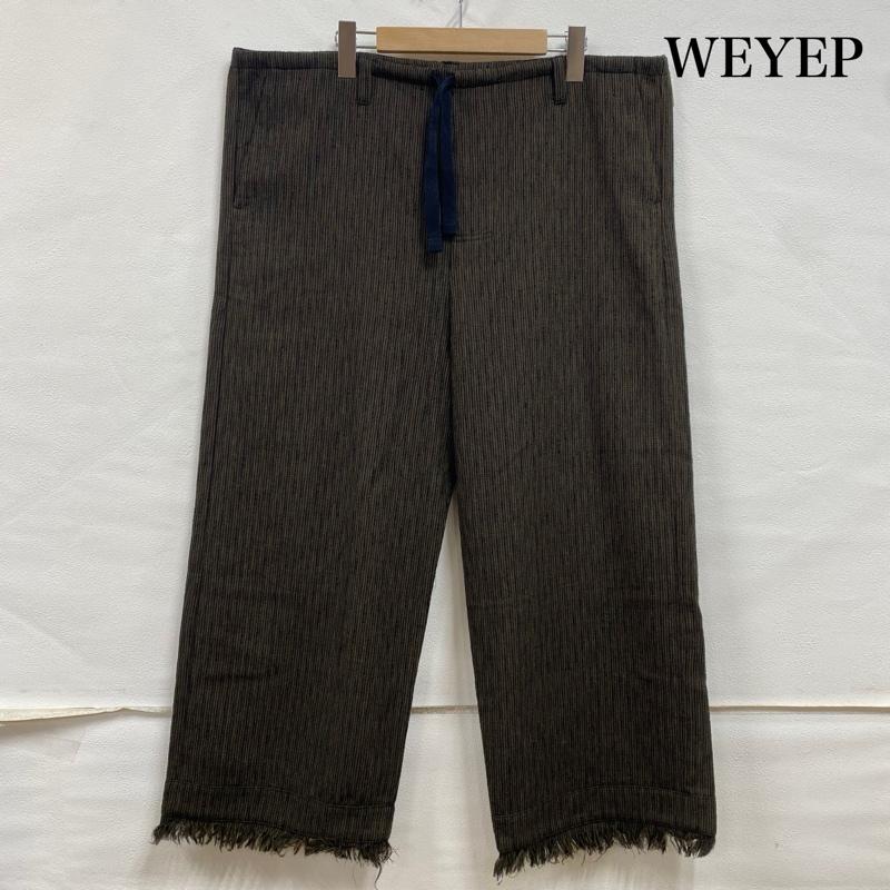 ウィエップ WEYEP ボトムス ボトムス ジャカード フリンジ カットオフ ワイド イージー パンツ W-123 FREE メンズ USED 古着 中古 50132480