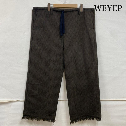 ウィエップ WEYEP ボトムス ボトムス ジャカード フリンジ カットオフ ワイド イージー パンツ W-123 FREE メンズ USED 古着 中古 50132480