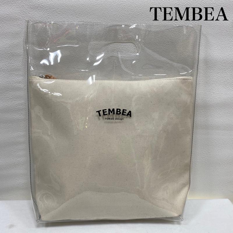 テンベア TEMBEA ハンドバッグ ハンドバッグ PVC キャンバス クリア トート ハンドバッグ レザー タッセル ロゴ、文字 X プリント 透明 / クリア / X ナチュラル / ナチュラル / X 黒 / ブラック / black レディース USED 古着 中古 50132488