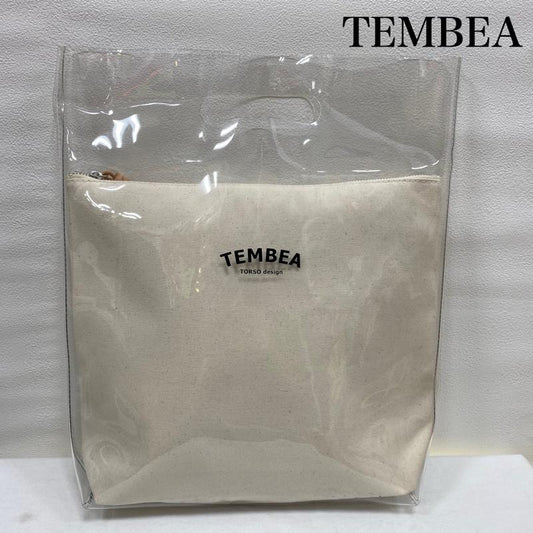テンベア TEMBEA ハンドバッグ ハンドバッグ PVC キャンバス クリア トート ハンドバッグ レザー タッセル ロゴ、文字 X プリント 透明 / クリア / X ナチュラル / ナチュラル / X 黒 / ブラック / black レディース USED 古着 中古 50132488
