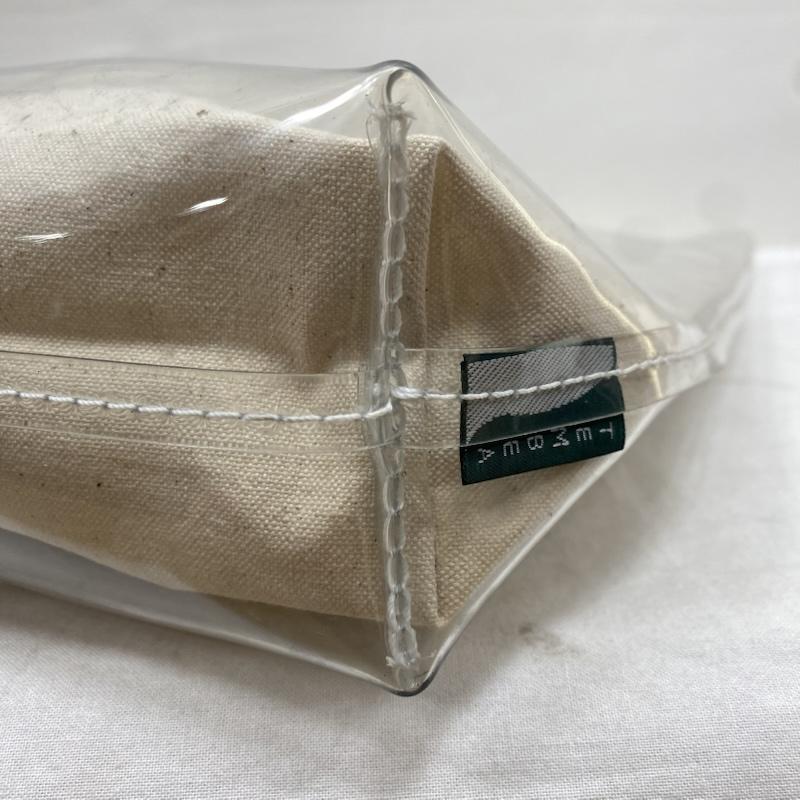 テンベア TEMBEA ハンドバッグ ハンドバッグ PVC キャンバス クリア トート ハンドバッグ レザー タッセル ロゴ、文字 X プリント 透明 / クリア / X ナチュラル / ナチュラル / X 黒 / ブラック / black レディース USED 古着 中古 50132488