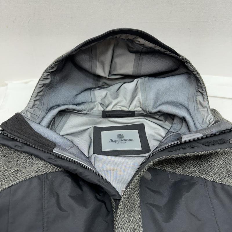 アクアスキュータム Aquascutum ジャケット、上着 ジャンパー、ブルゾン HARRIS TWEED ハリスツイード ナイロン ウール 切替 ジャケット 2207412016-99 34 灰 / グレー / gray X 黒 / ブラック / black X マルチカラー / マルチカラー / multicolor メンズ USED 古着 中古 50132513