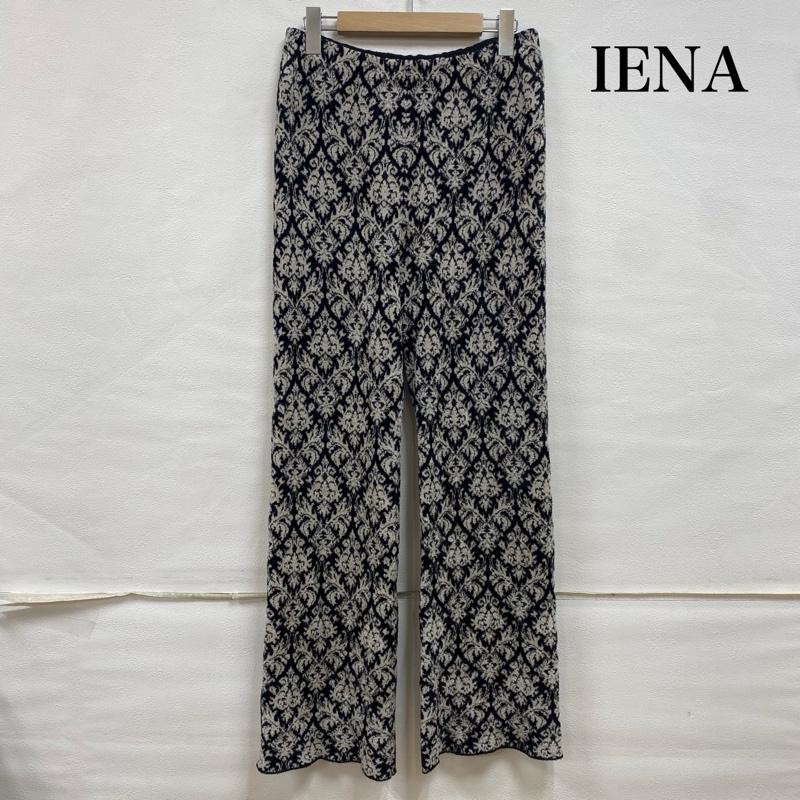イエナ IENA ボトムス ボトムス 総柄 イージーパンツ フレア ウエストゴム 21-030-900-0570-3-0 38 総柄 黒 / ブラック / black X 白 / ホワイト / white レディース USED 古着 中古 50132532