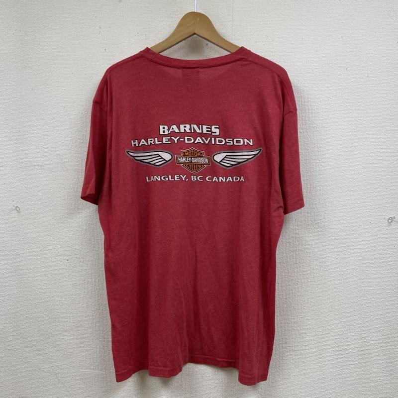 ハーレーダビッドソン Harley-Davidson Tシャツ 半袖 半袖 Tシャツ Shirt ロゴ プリント クルーネック シャツ カットソー バイカー ロゴ、文字 X プリント 赤 / レッド / red メンズ USED 古着 中古 50132567