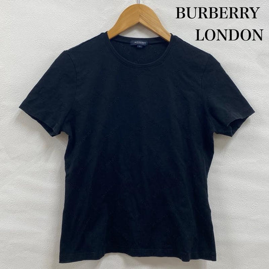 バーバリーロンドン Burberry London Tシャツ 半袖 総柄 ロゴ 刺繍 クルーネック 半袖 Tシャツ FAA16-329 2 ロゴ、文字 X 刺繍 黒 / ブラック / black レディース USED 古着 中古 50132632
